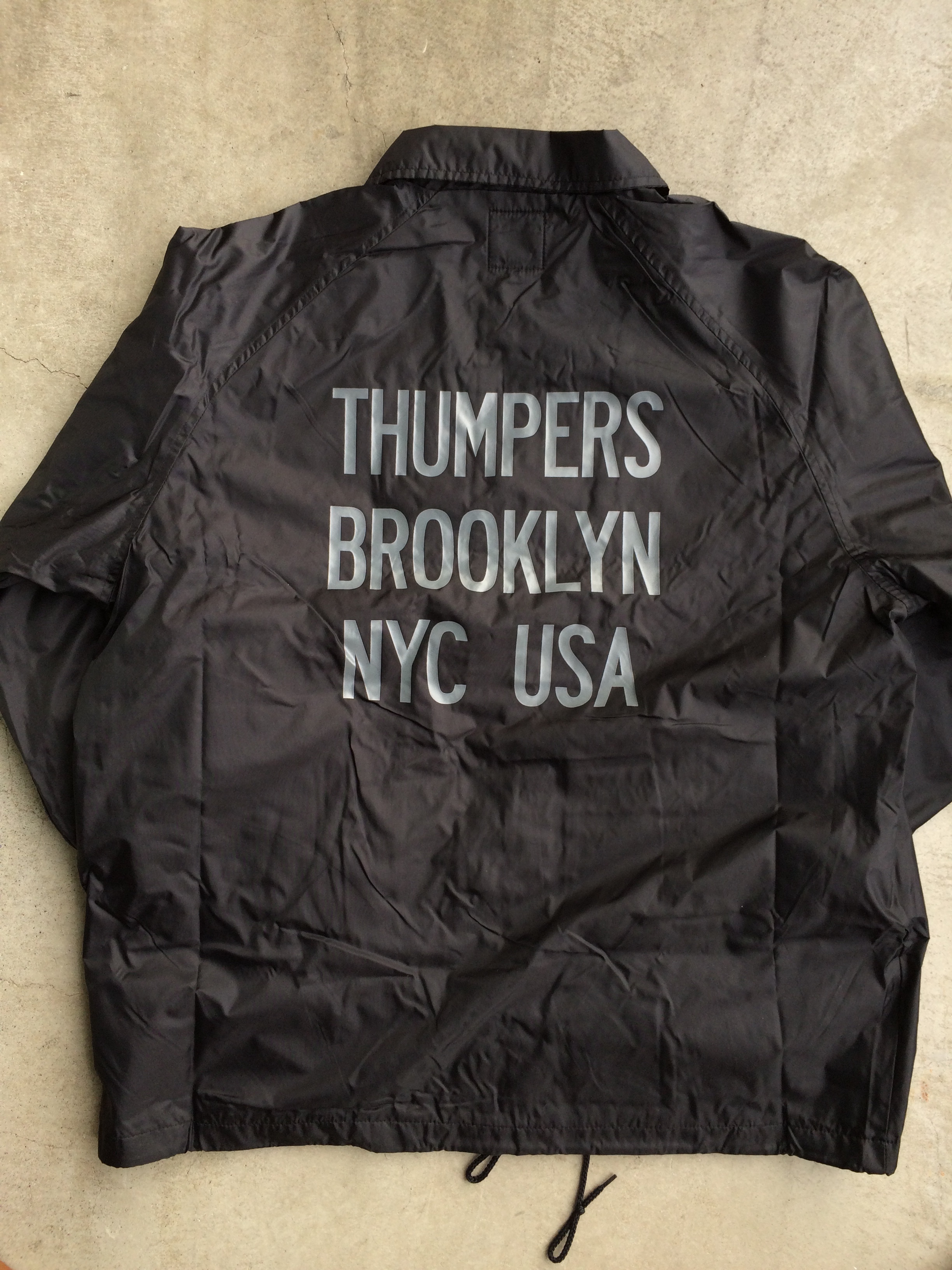 THUMPERS BROOKLYN NYC USA コーチジャケット 黒 青