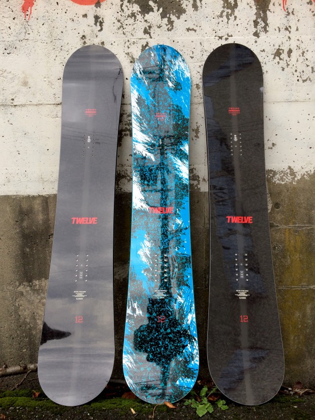 TWELVE SNOWBOARDS